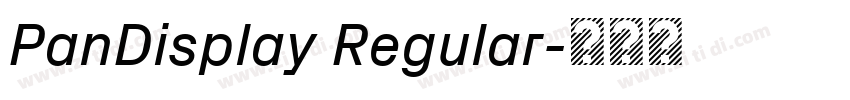 PanDisplay Regular字体转换